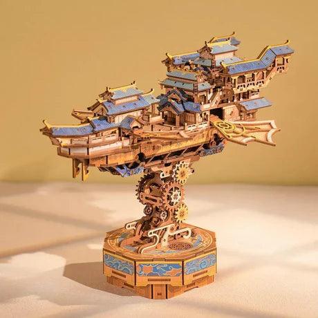 Wind Voyager 3D Wooden Mechanical Airship Puzzle - 3D Wooden Puzzle by Extoril