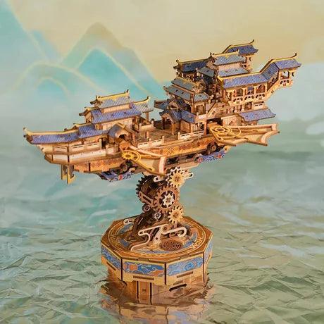 Wind Voyager 3D Wooden Mechanical Airship Puzzle - 3D Wooden Puzzle by Extoril