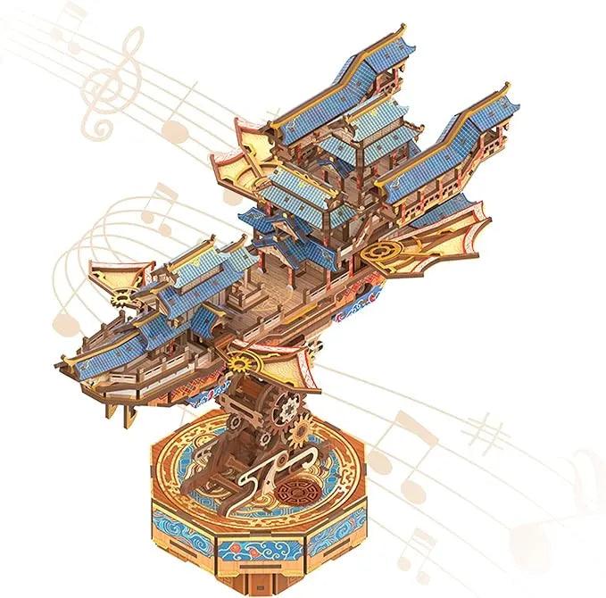 Wind Voyager 3D Wooden Mechanical Airship Puzzle - 3D Wooden Puzzle by Extoril