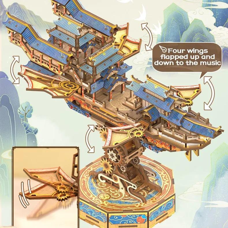 Wind Voyager 3D Wooden Mechanical Airship Puzzle - 3D Wooden Puzzle by Extoril