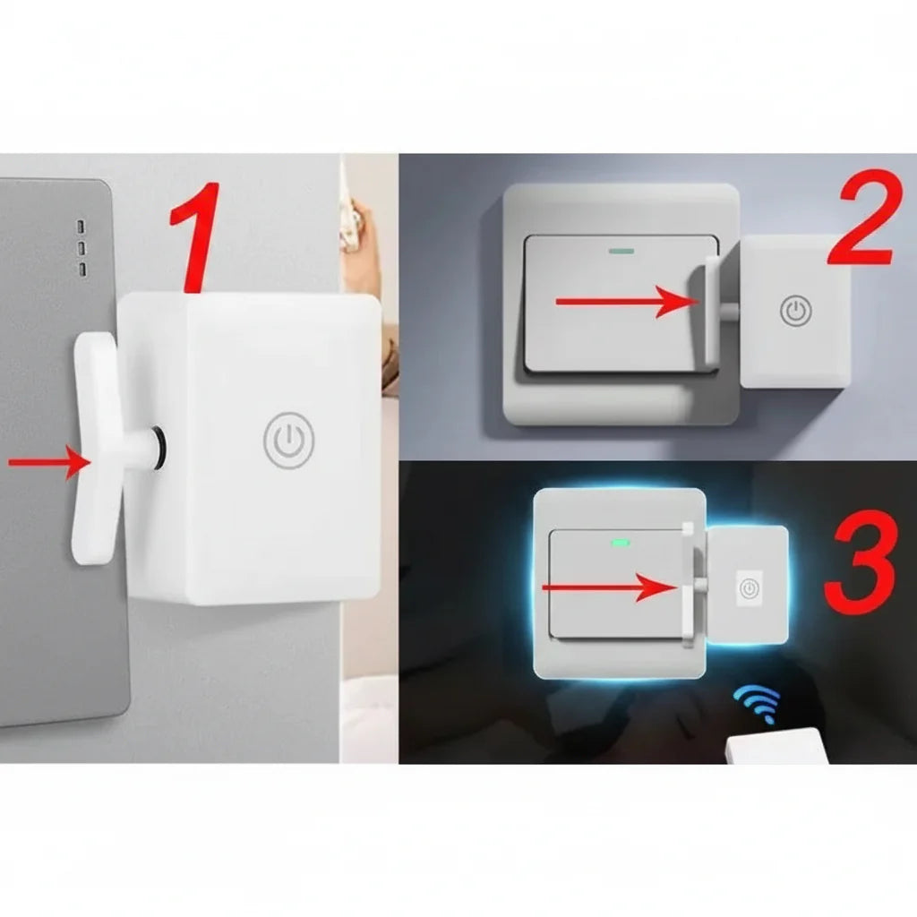 Lazy Wireless Switch Pusher Robot with RF Remote - Gadget by Extoril
