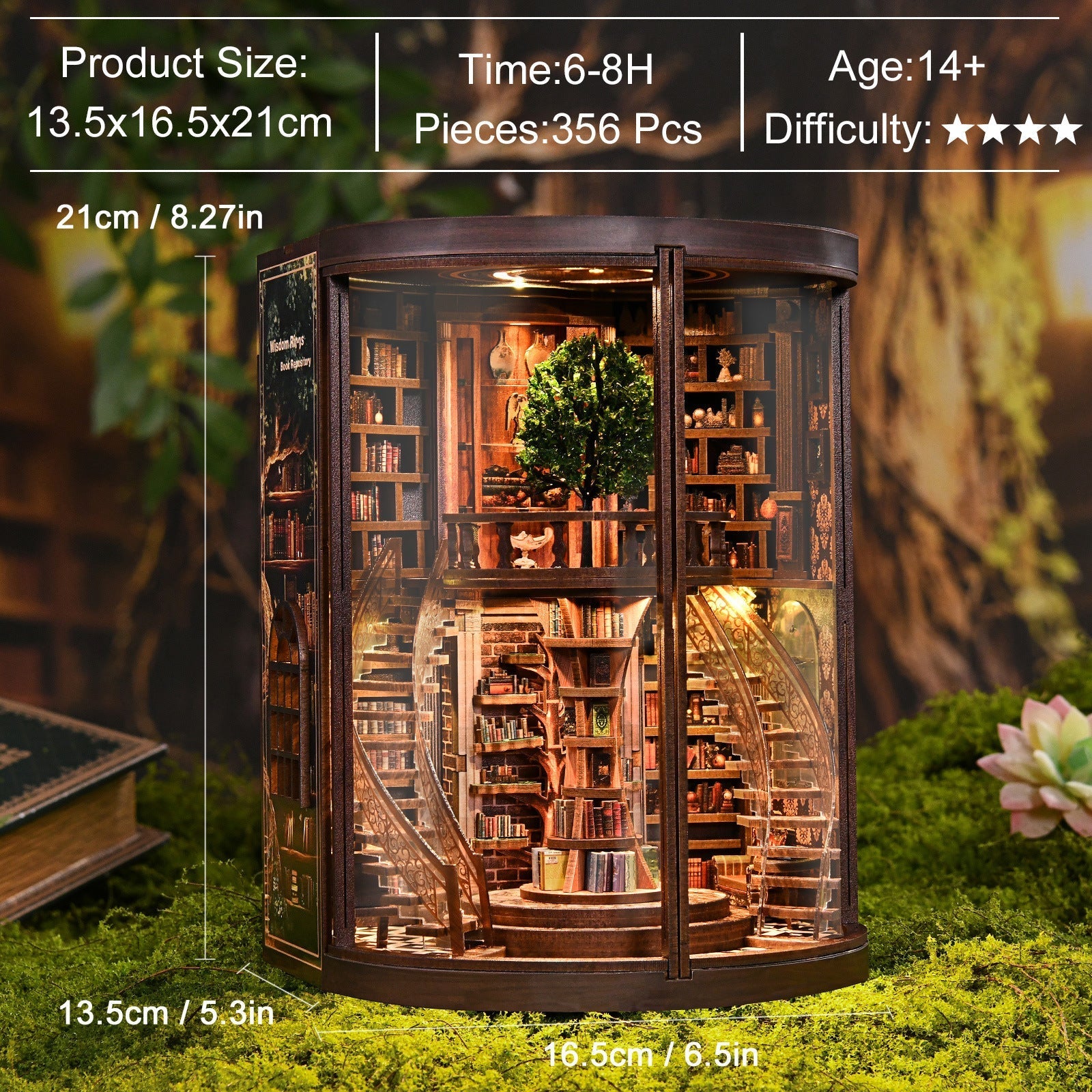 Wisdom Rings DIY Book Nook - 356-Pcs LED Kit - DIY Booknooks by Extoril