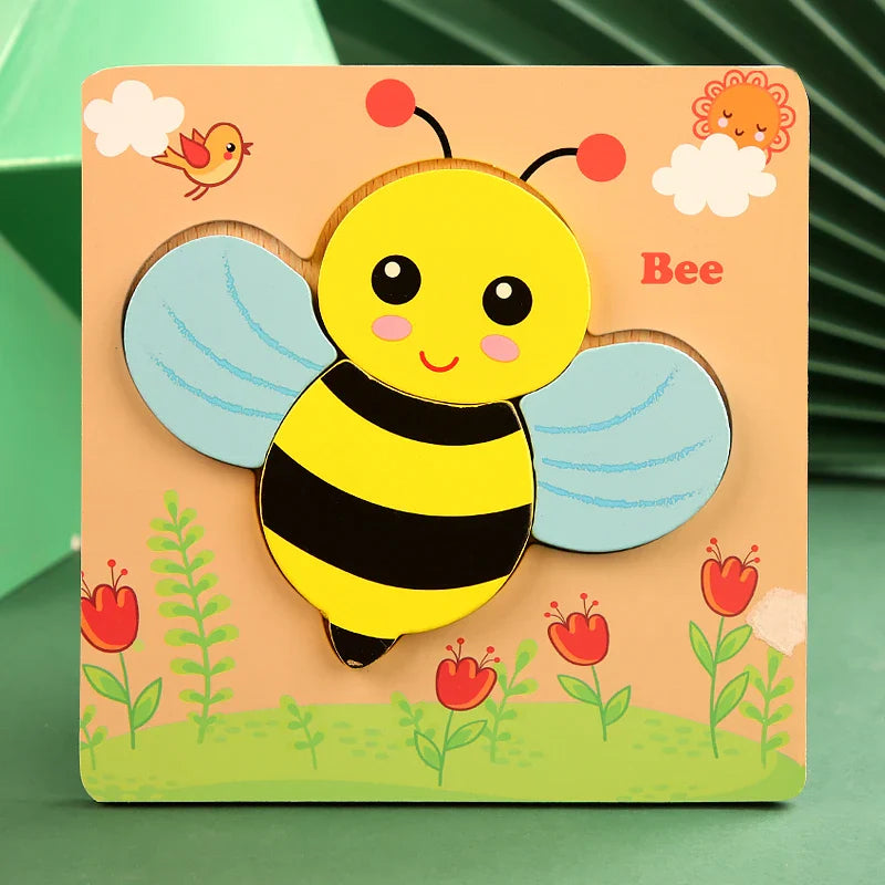 Chunky 3D Wooden Puzzle for Toddlers - 3D Wooden Puzzle by Extoril