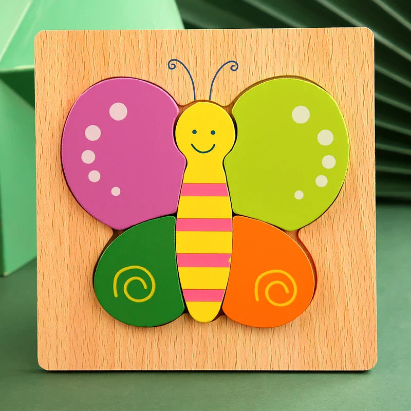 Chunky 3D Wooden Puzzle for Toddlers - 3D Wooden Puzzle by Extoril