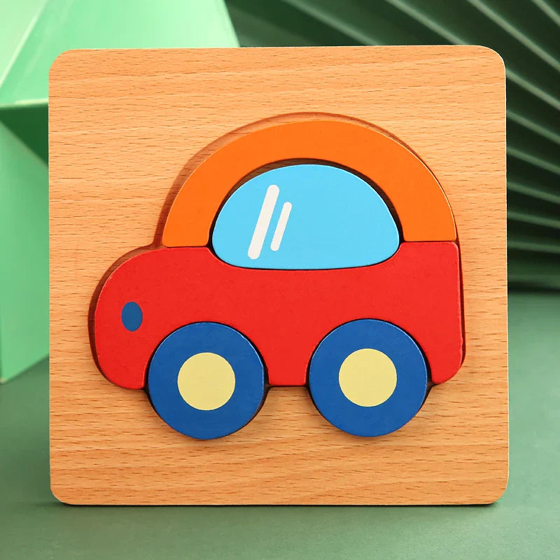 Chunky 3D Wooden Puzzle for Toddlers - 3D Wooden Puzzle by Extoril