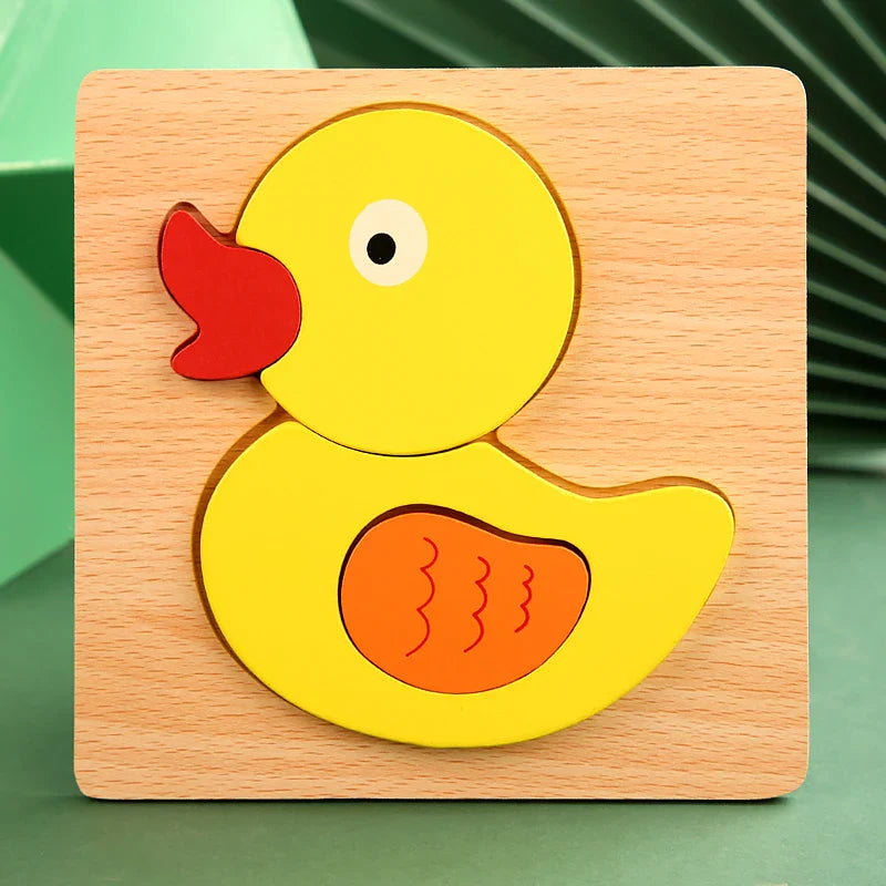 Chunky 3D Wooden Puzzle for Toddlers - 3D Wooden Puzzle by Extoril