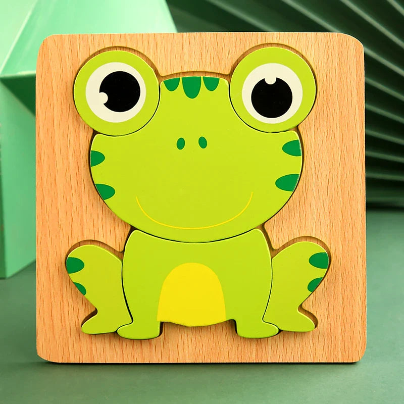 Chunky 3D Wooden Puzzle for Toddlers - 3D Wooden Puzzle by Extoril