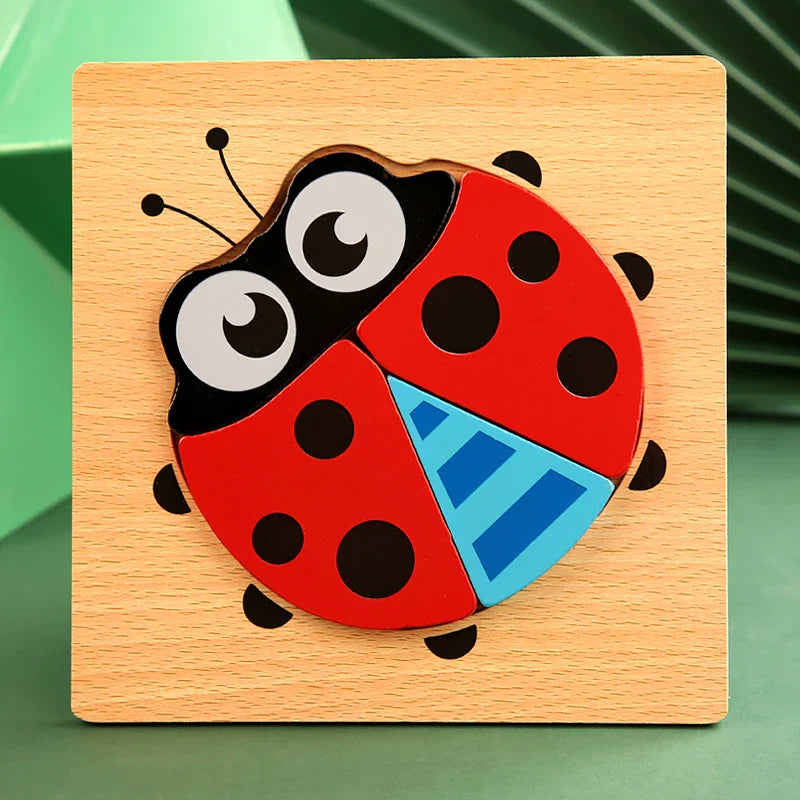 Chunky 3D Wooden Puzzle for Toddlers - 3D Wooden Puzzle by Extoril