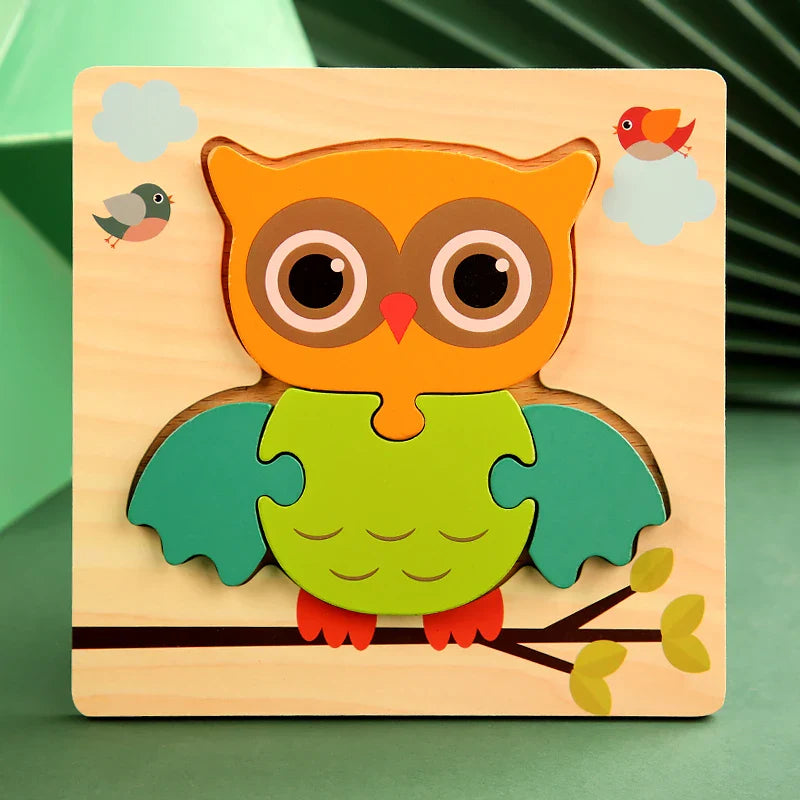 Chunky 3D Wooden Puzzle for Toddlers - 3D Wooden Puzzle by Extoril