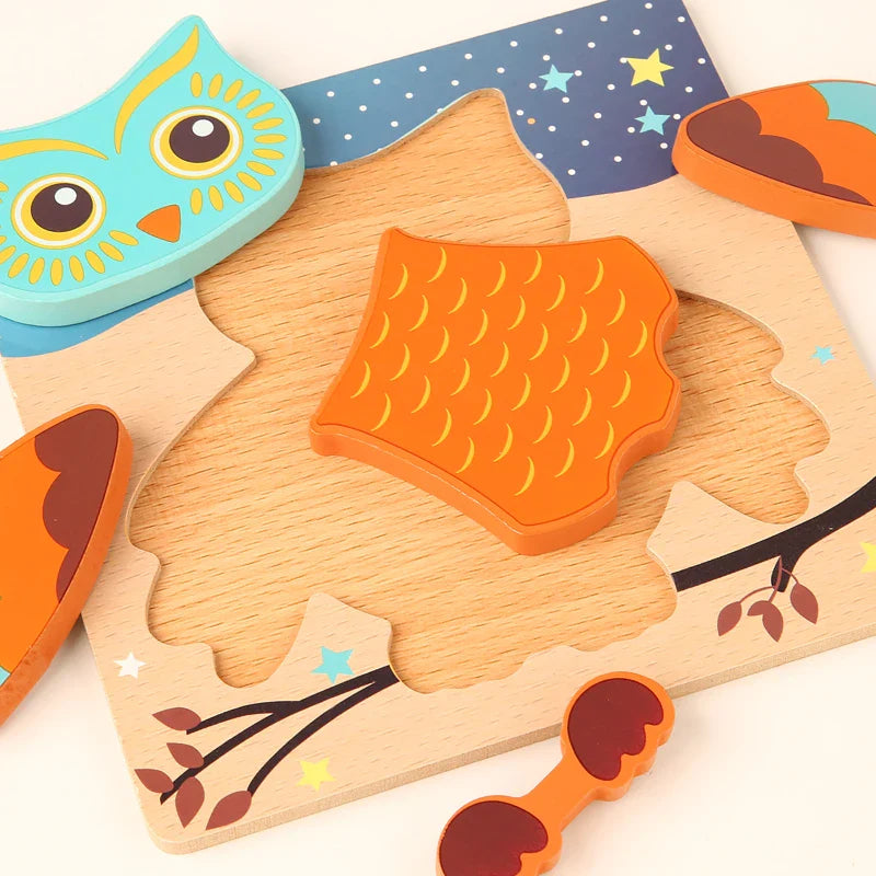Chunky 3D Wooden Puzzle for Toddlers - 3D Wooden Puzzle by Extoril