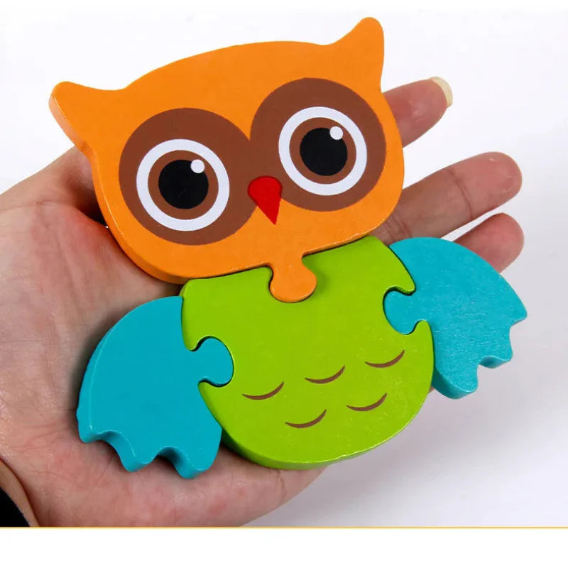 Chunky 3D Wooden Puzzle for Toddlers - 3D Wooden Puzzle by Extoril