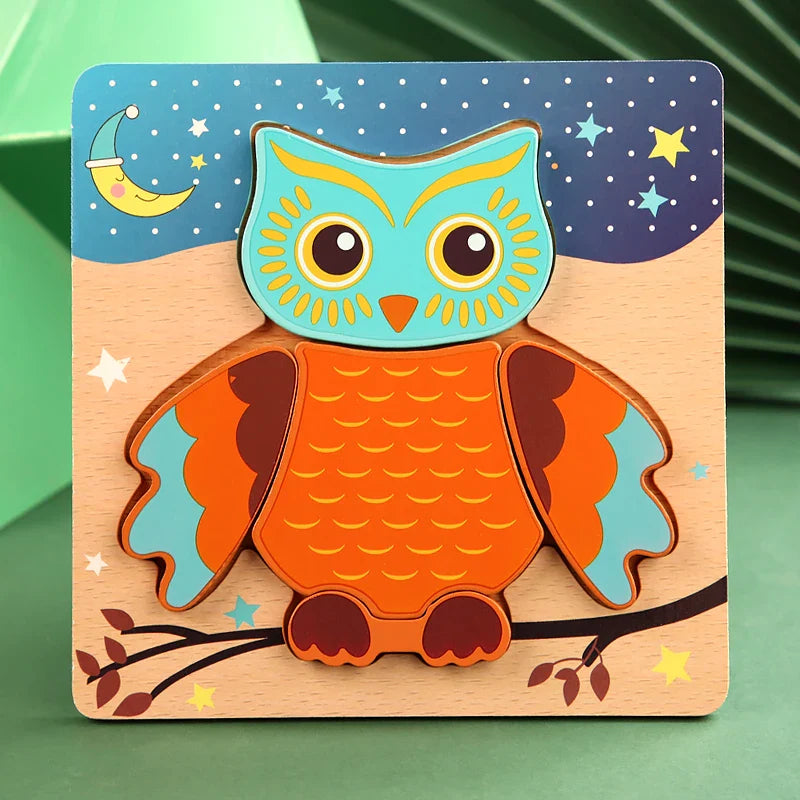 Chunky 3D Wooden Puzzle for Toddlers - 3D Wooden Puzzle by Extoril
