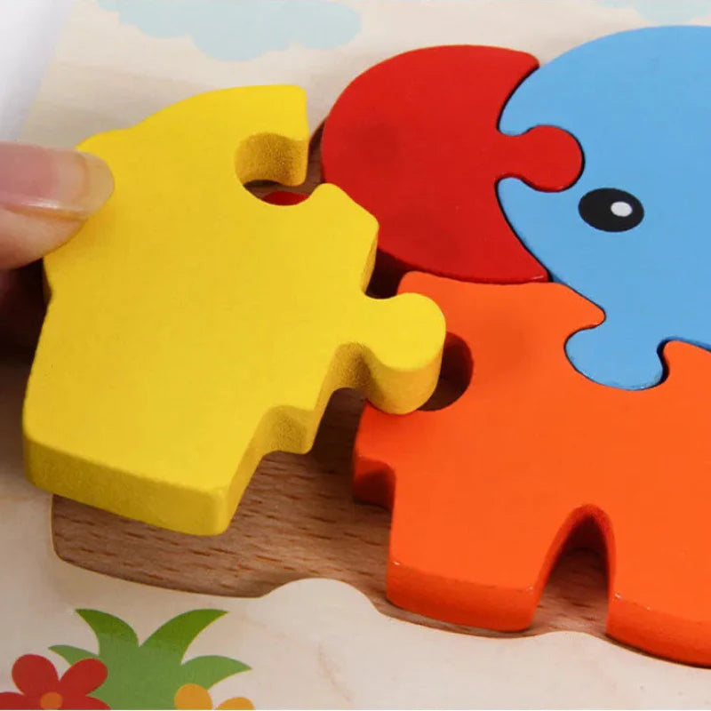 Chunky 3D Wooden Puzzle for Toddlers - 3D Wooden Puzzle by Extoril