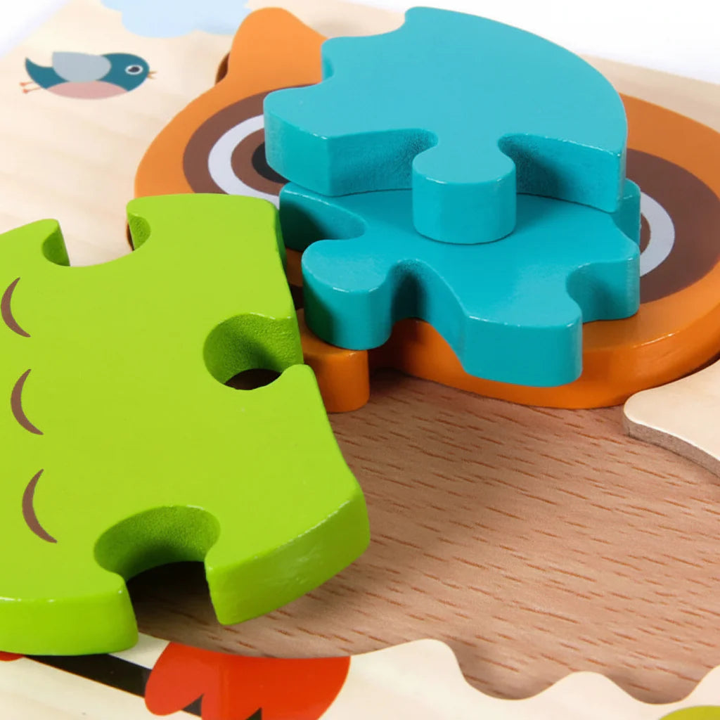 Chunky 3D Wooden Puzzle for Toddlers - 3D Wooden Puzzle by Extoril