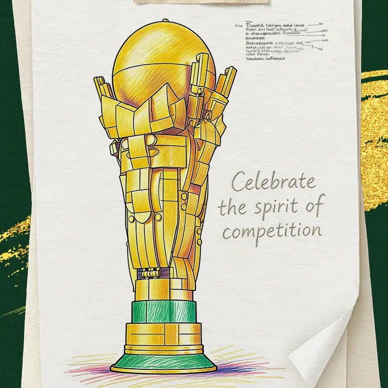Soccer Trophy Building Block Set - home decor by Extoril