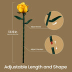 Yellow Rose Building Blocks Bouquet Set - DIY Flower by Extoril
