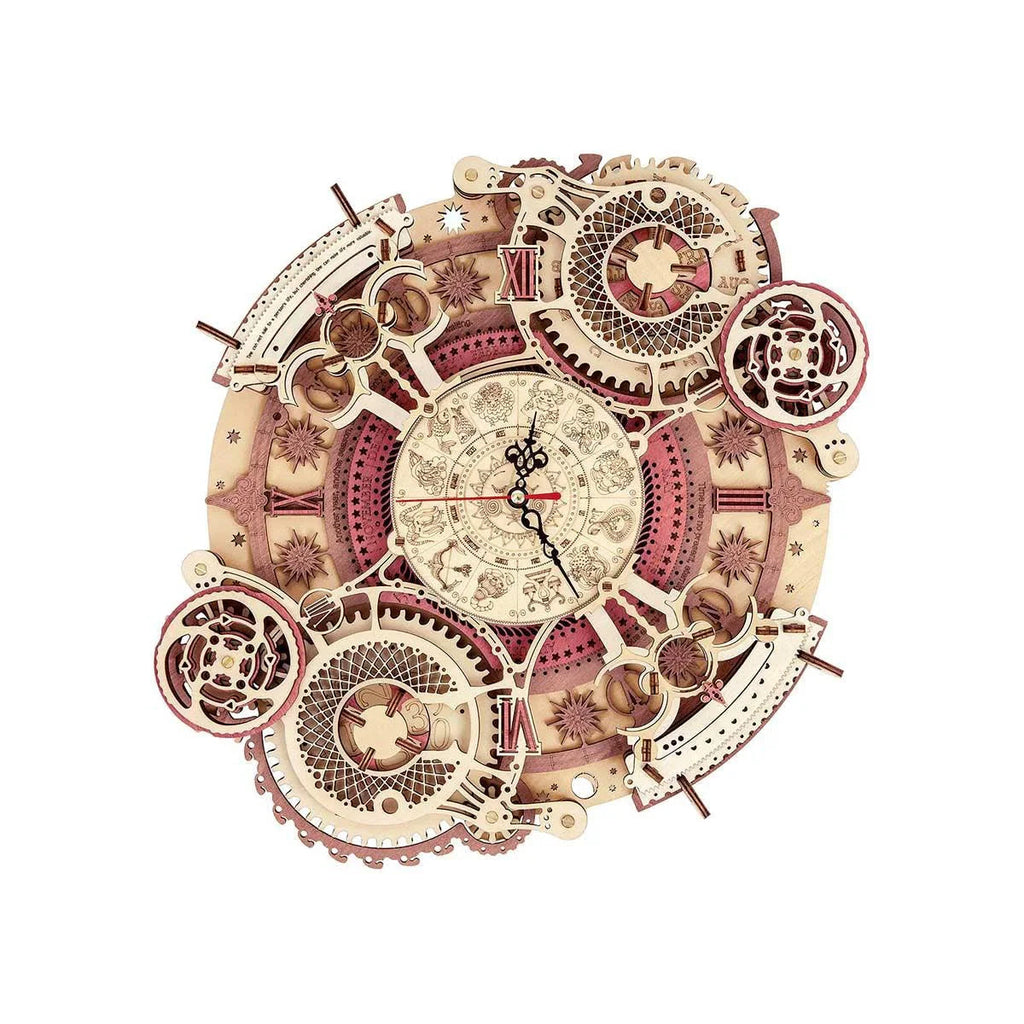 Zodiac Wall Clock 3D Wooden Puzzle Kit - 3D Wooden Puzzle by Extoril