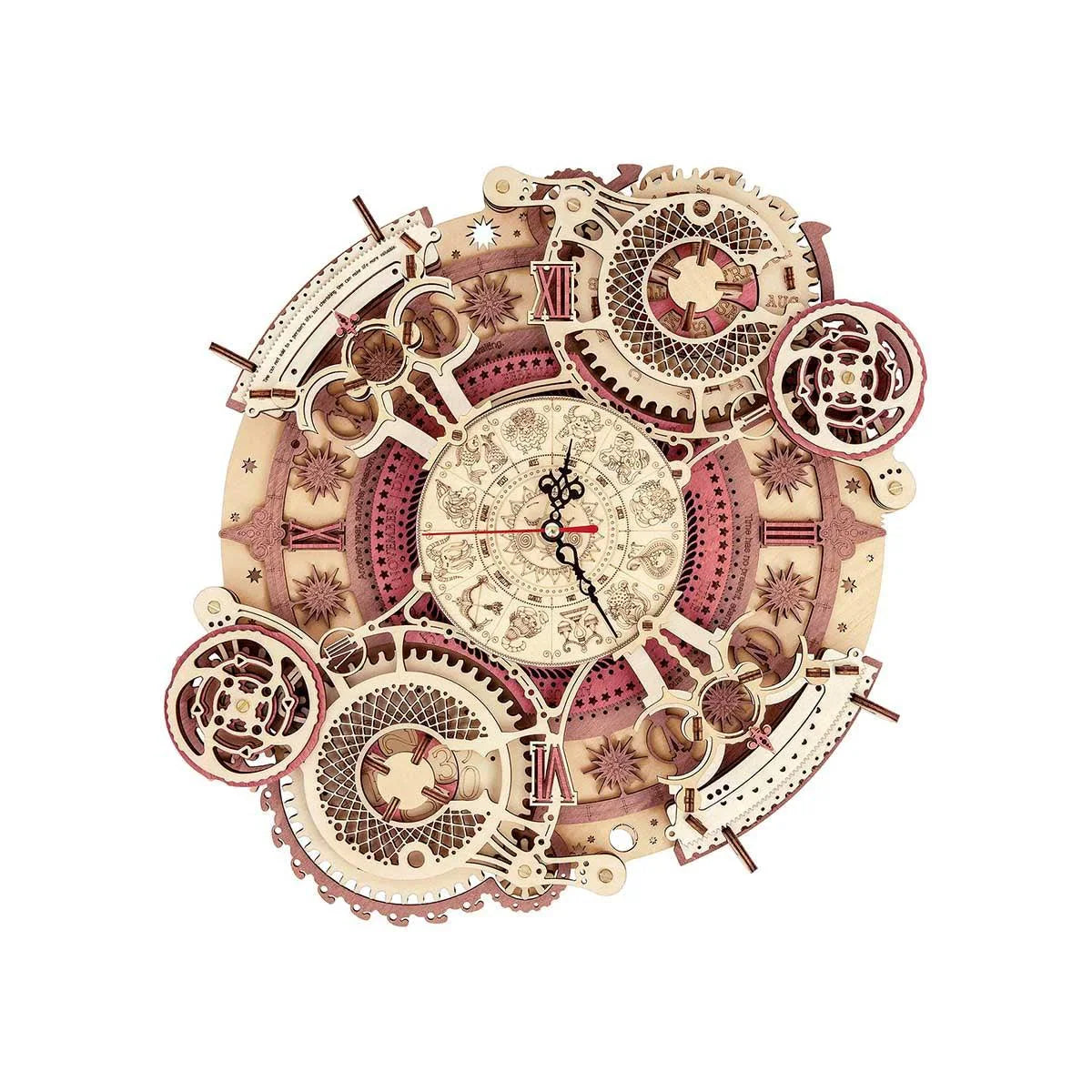 Zodiac Wall Clock 3D Wooden Puzzle Kit - 3D Wooden Puzzle by Extoril