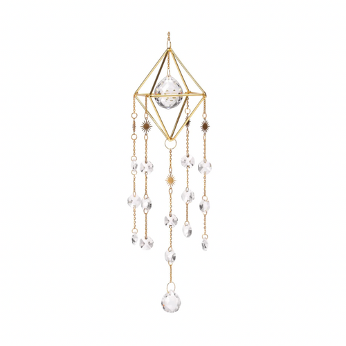 PrismVeil Cascade — Hanging Crystal Prism Suncatcher