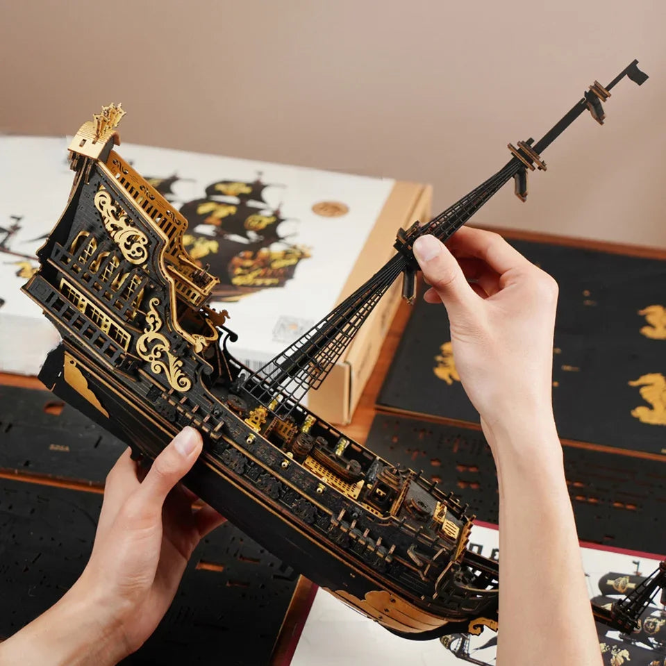 Royal Galleon Warship - 3D Wooden Puzzle - 3D Wooden Puzzle by Extoril