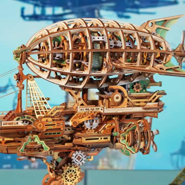 Sailing In Fog - 3D Mechanical Airship Puzzle - 3D Wooden Puzzle by Extoril