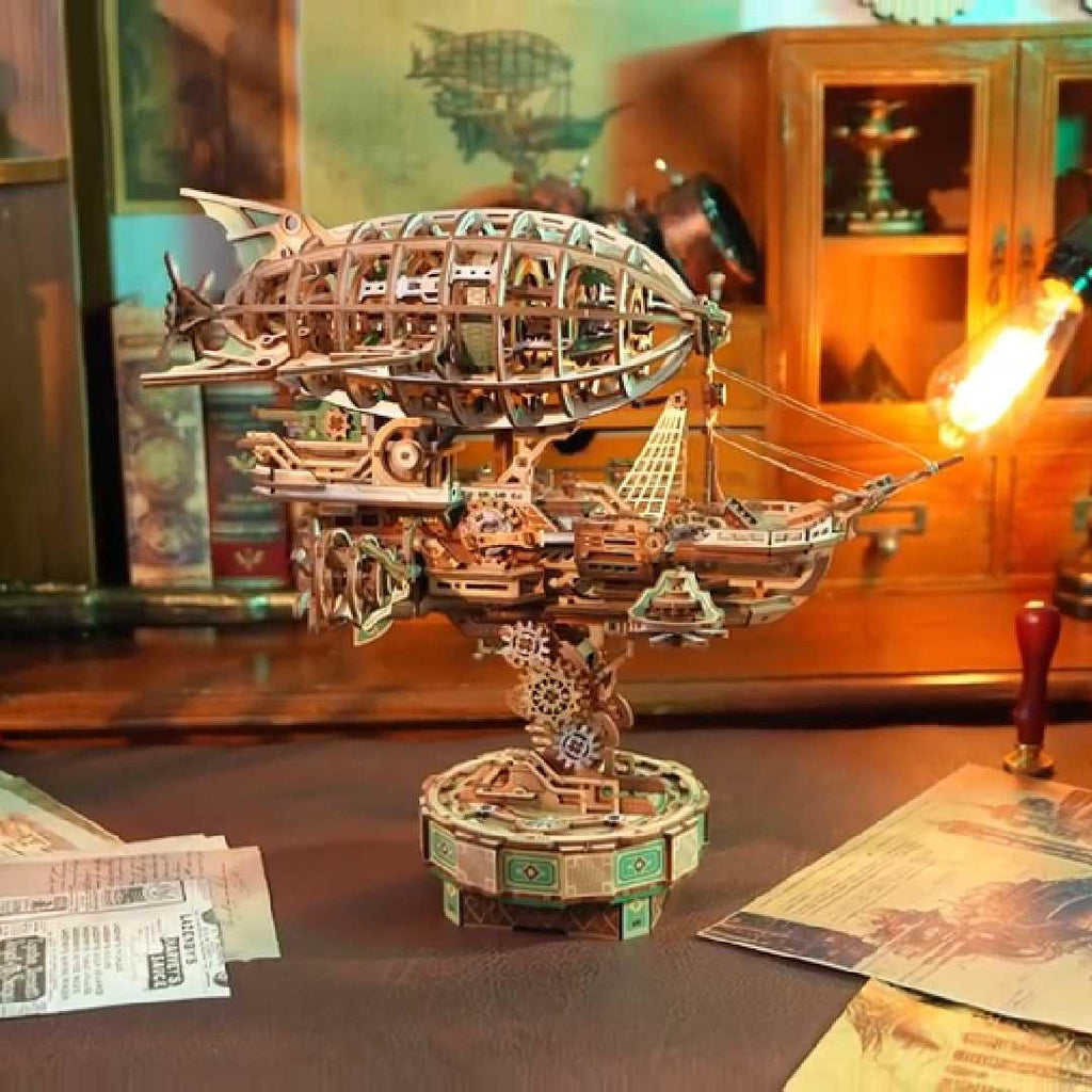 Sailing In Fog - 3D Mechanical Airship Puzzle - 3D Wooden Puzzle by Extoril