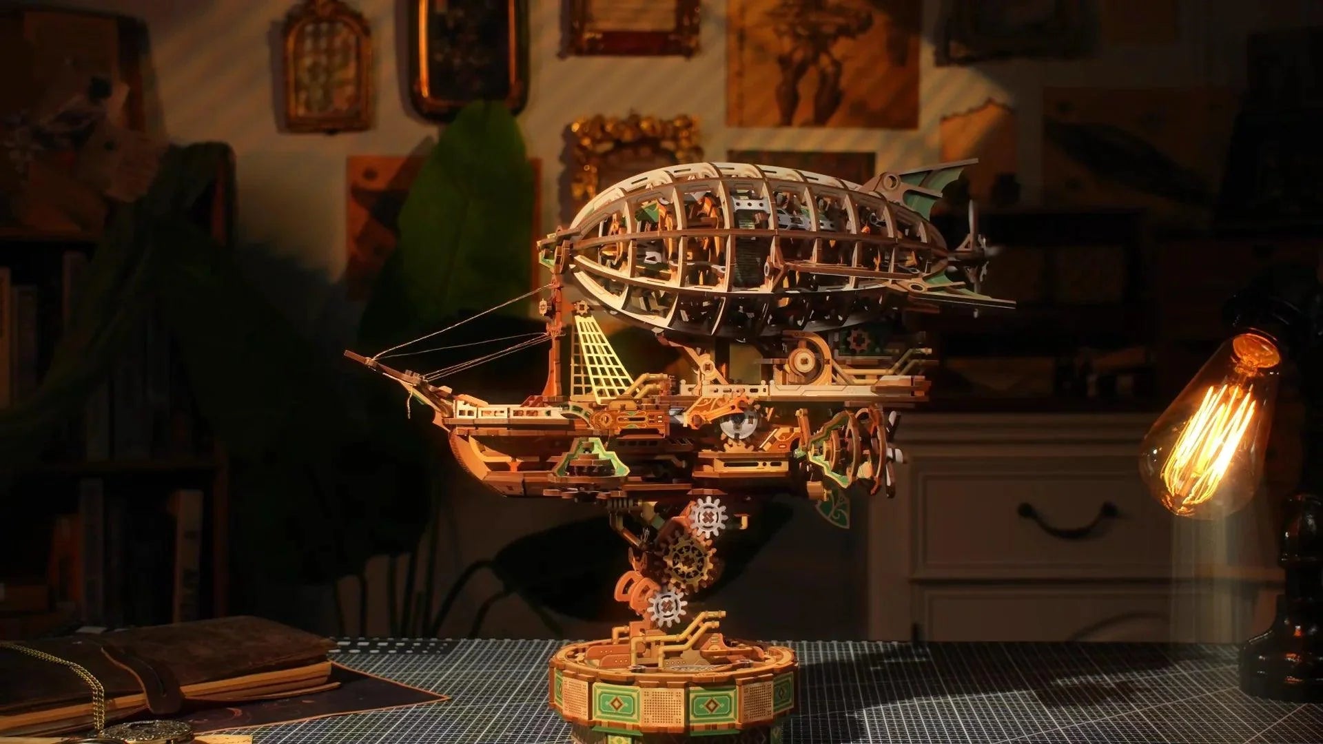 Sailing In Fog - 3D Mechanical Airship Puzzle - 3D Wooden Puzzle by Extoril
