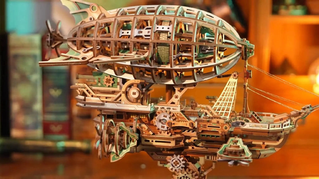 Sailing In Fog - 3D Mechanical Airship Puzzle - 3D Wooden Puzzle by Extoril