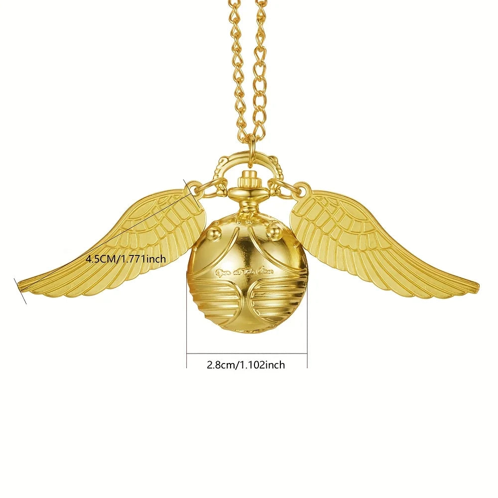 Golden Snitch Pocket Watch Necklace - Gadget by Extoril