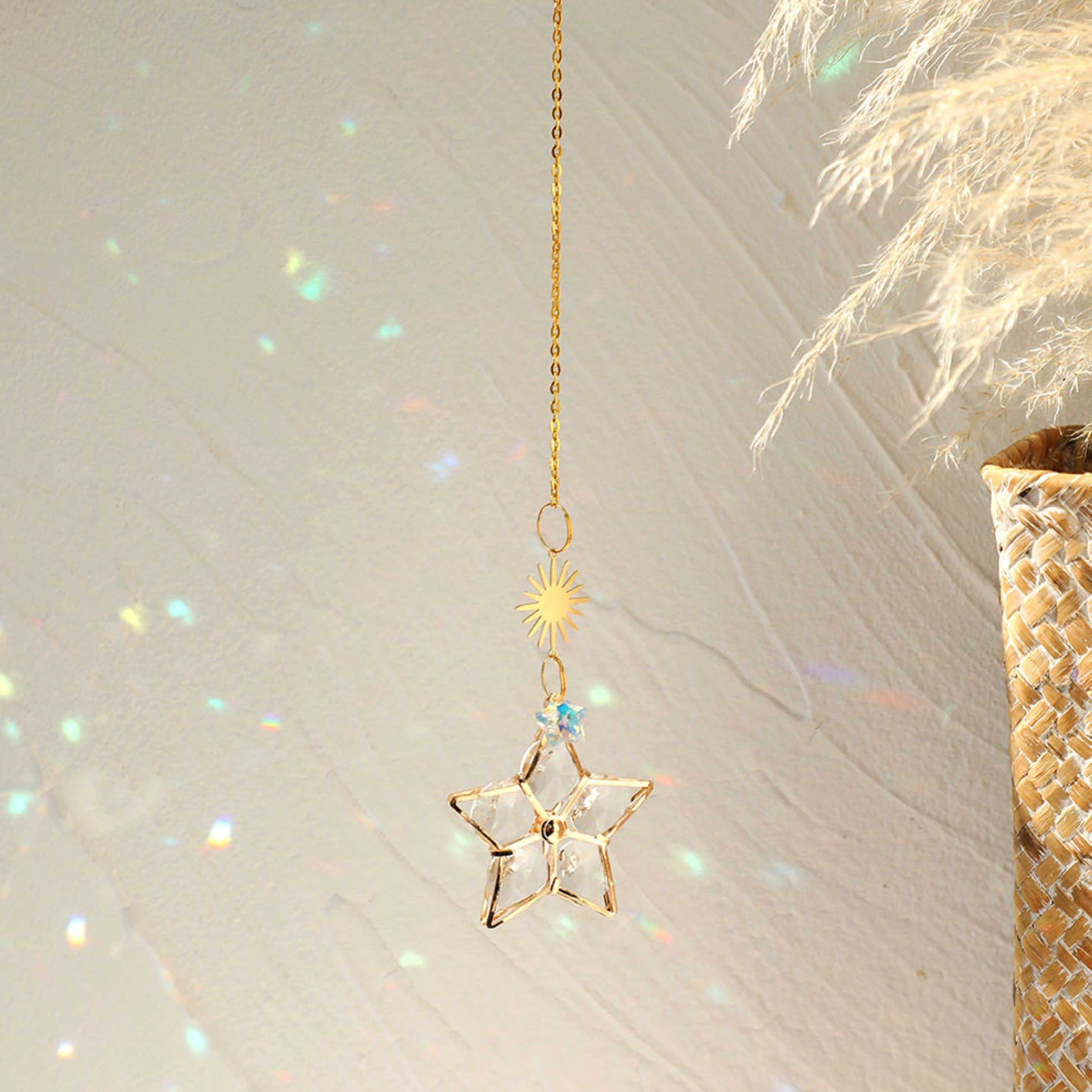 PrismVeil Stellaris — Hanging Star Crystal Suncatcher