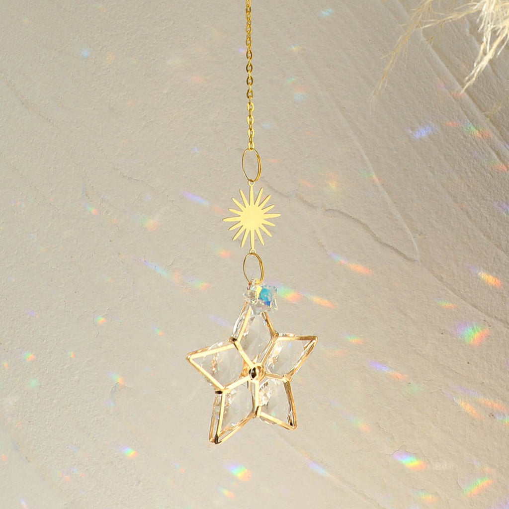 PrismVeil Stellaris — Hanging Star Crystal Suncatcher