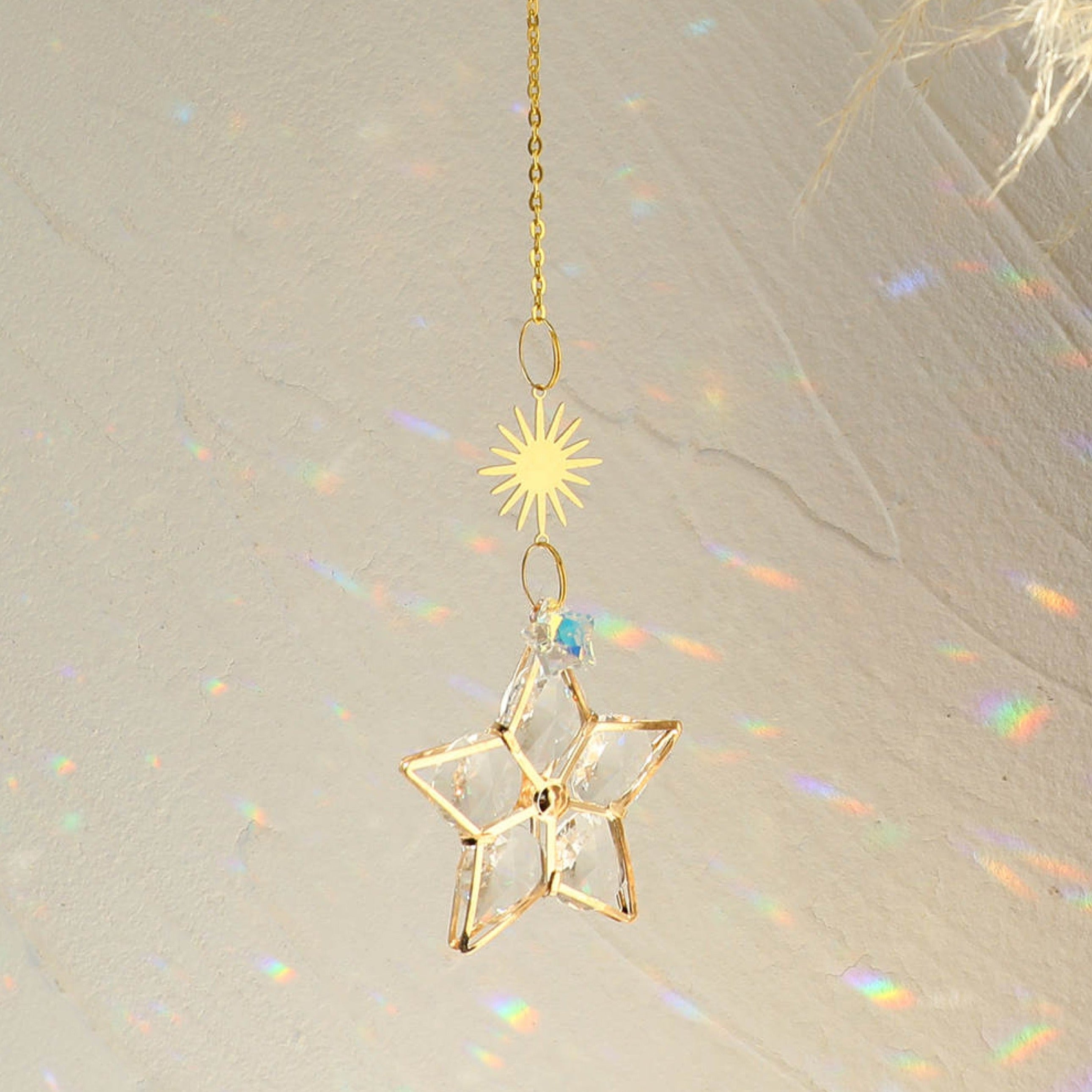 PrismVeil Stellaris — Hanging Star Crystal Suncatcher