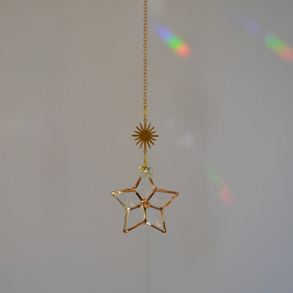 PrismVeil Stellaris — Hanging Star Crystal Suncatcher