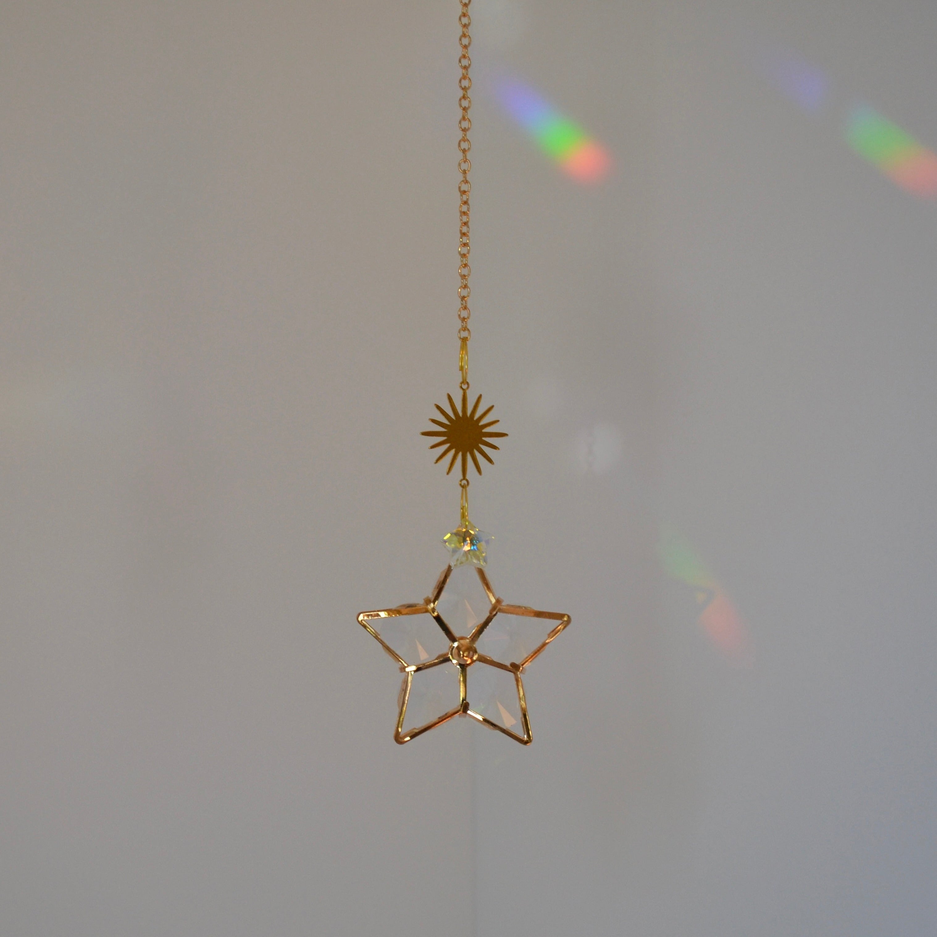 PrismVeil Stellaris — Hanging Star Crystal Suncatcher