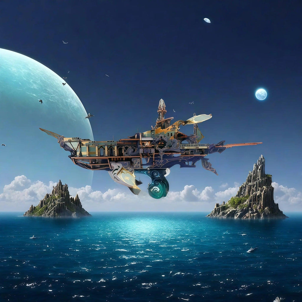 Stellar Abyss Voyager 3D Wooden Puzzle - 3D Wooden Puzzle by Extoril