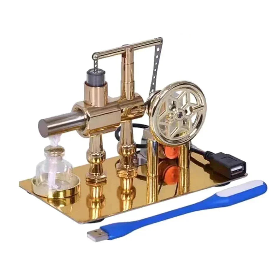 Educational Stirling Engine Generator with LED Power Display - home decor by Extoril