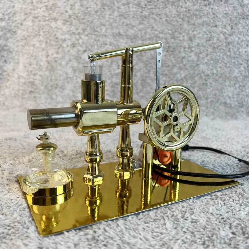 Educational Stirling Engine Generator with LED Power Display - home decor by Extoril