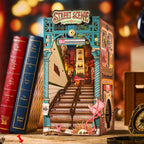 Diy Book Nook Shelf - LED Street Scene Bookshelf Insert - DIY Booknooks by Extoril