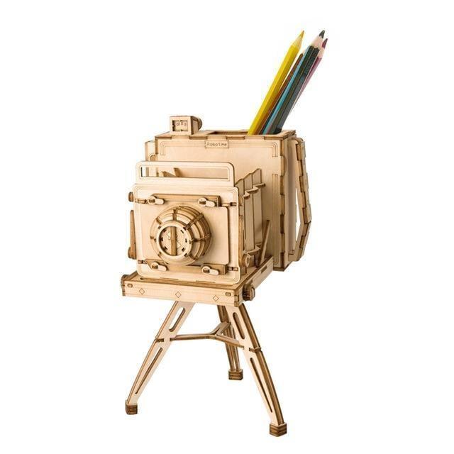 Vintage Camera 3D Wooden Puzzle - 3D Wooden Puzzle by Extoril