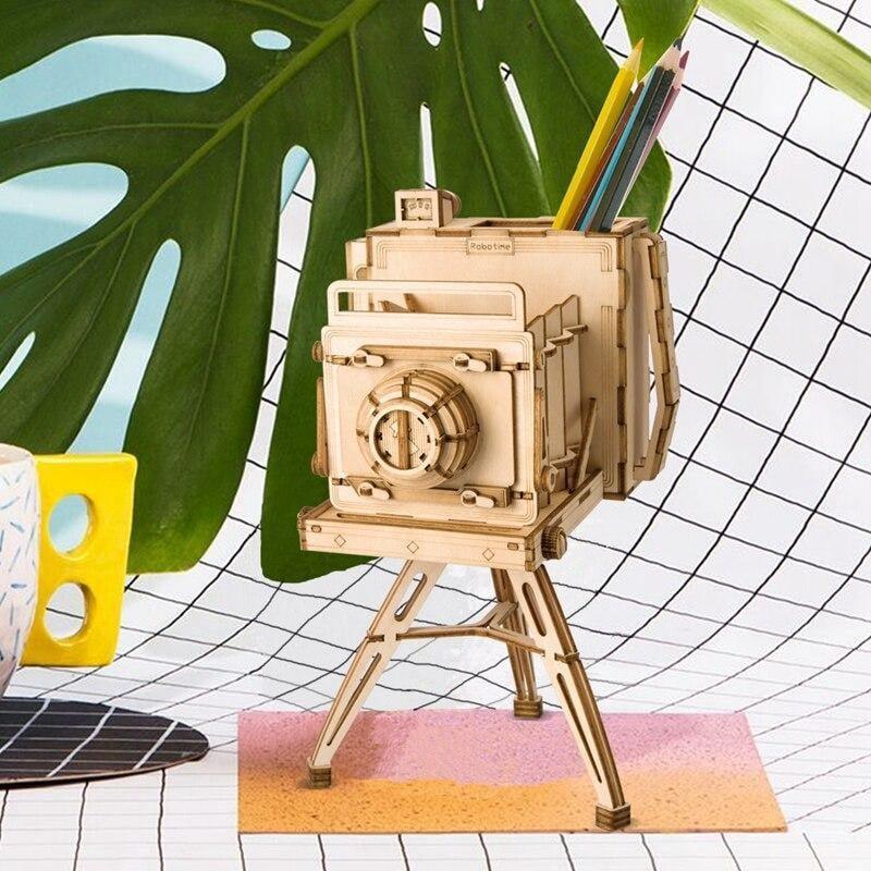 Vintage Camera 3D Wooden Puzzle - 3D Wooden Puzzle by Extoril