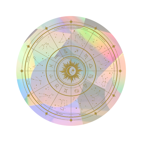 PrismVeil Celestia — Zodiac Wheel Rainbow Window Film