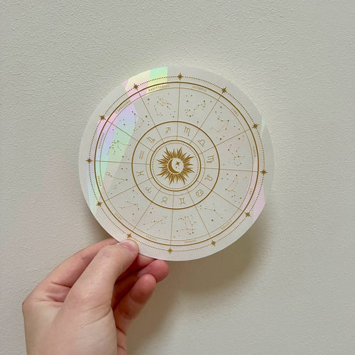 PrismVeil Celestia — Zodiac Wheel Rainbow Window Film